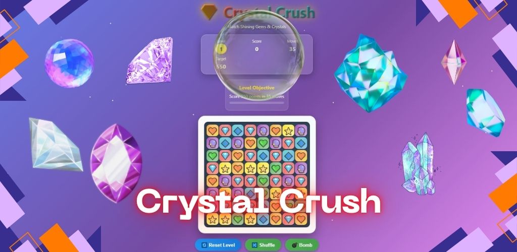 Crystal Crush Saga - Match 3 Puzzle Game